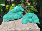 Natural Botryoidal Malachite Specimens x 3 From Congo - Toprock Gemstones and Minerals 