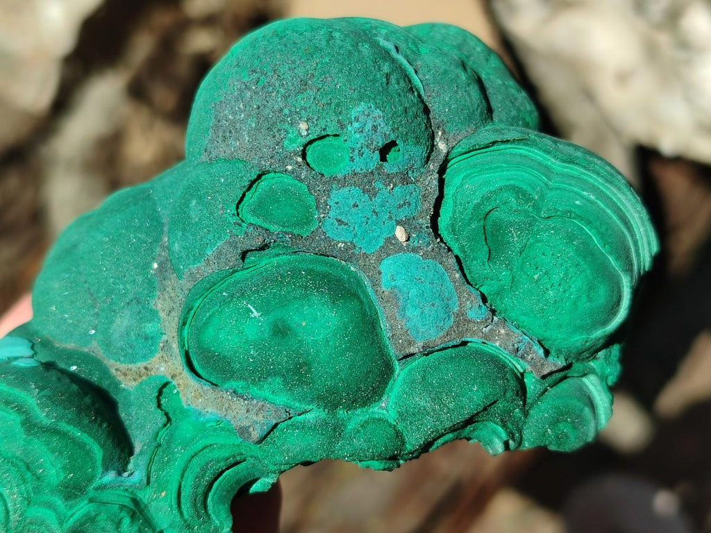Natural Botryoidal Malachite Specimens x 3 From Congo - Toprock Gemstones and Minerals 