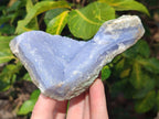 Natural Blue Lace Agate Geodes with Dog Tooth Calcite x 12 From Nsanje, Malawi - Toprock Gemstones and Minerals 