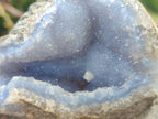 Natural Blue Lace Agate Geodes with Dog Tooth Calcite x 12 From Nsanje, Malawi - Toprock Gemstones and Minerals 