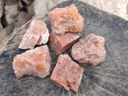 Natural Rhombohedral Sunset Orange Calcite Specimens x 12 From Spitzkop, Namibia - Toprock Gemstones and Minerals 