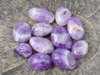 Polished Chevron Amethyst Galets x 27 From Madagascar - Toprock Gemstones and Minerals 