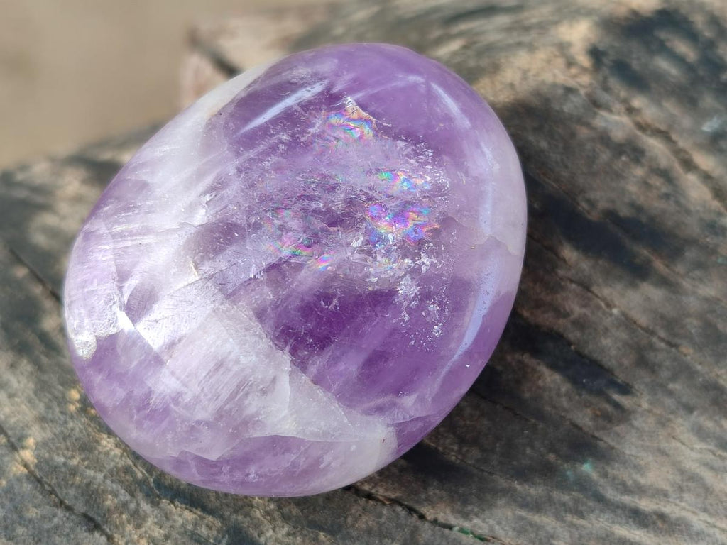 Polished Chevron Amethyst Galets x 27 From Madagascar - Toprock Gemstones and Minerals 