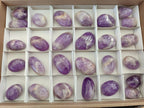 Polished Chevron Amethyst Galets x 27 From Madagascar - Toprock Gemstones and Minerals 