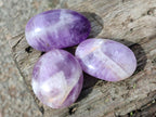 Polished Chevron Amethyst Galets x 27 From Madagascar - Toprock Gemstones and Minerals 
