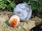 Polished Banded Agate Spheres x 5 From Madagascar - Toprock Gemstones and Minerals 