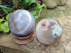 Polished Banded Agate Spheres x 5 From Madagascar - Toprock Gemstones and Minerals 