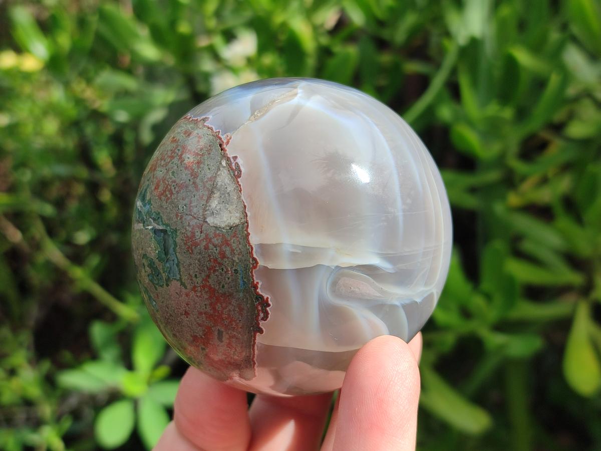 Polished Banded Agate Spheres x 5 From Madagascar - Toprock Gemstones and Minerals 