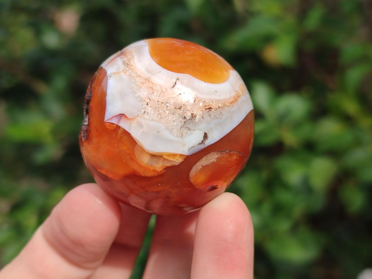 Polished Banded Agate Spheres x 5 From Madagascar - Toprock Gemstones and Minerals 