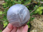 Polished Banded Agate Spheres x 5 From Madagascar - Toprock Gemstones and Minerals 