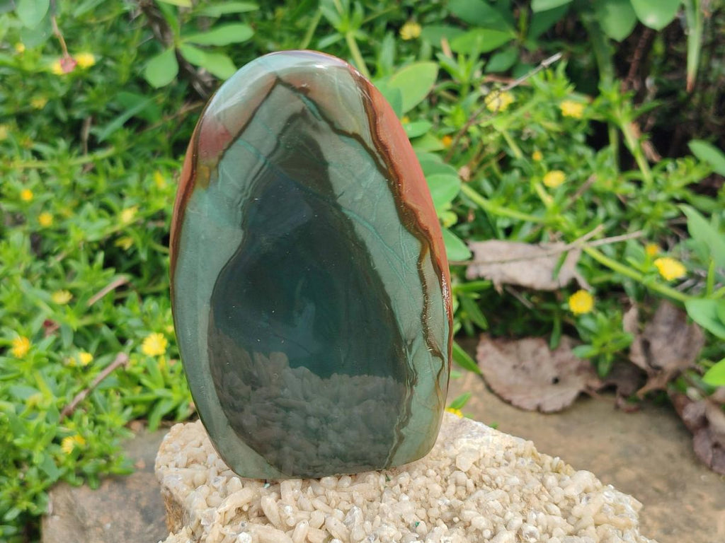 Polished Polychrome Jasper Standing Display Pieces x 6 From NW Coast, Madagascar - Toprock Gemstones and Minerals 