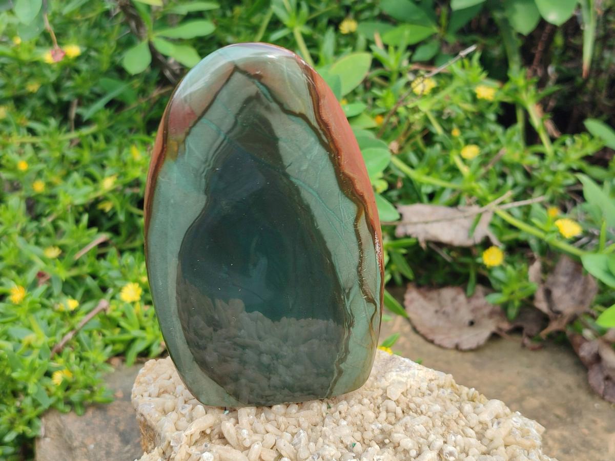 Polished Polychrome Jasper Standing Display Pieces x 6 From NW Coast, Madagascar - Toprock Gemstones and Minerals 