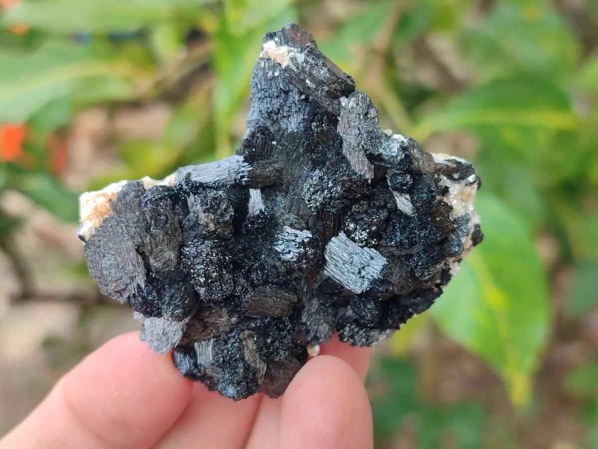 Natural Schorl Black Tourmaline with Associated Minerals x 12 From Erongo, Namibia - Toprock Gemstones and Minerals 