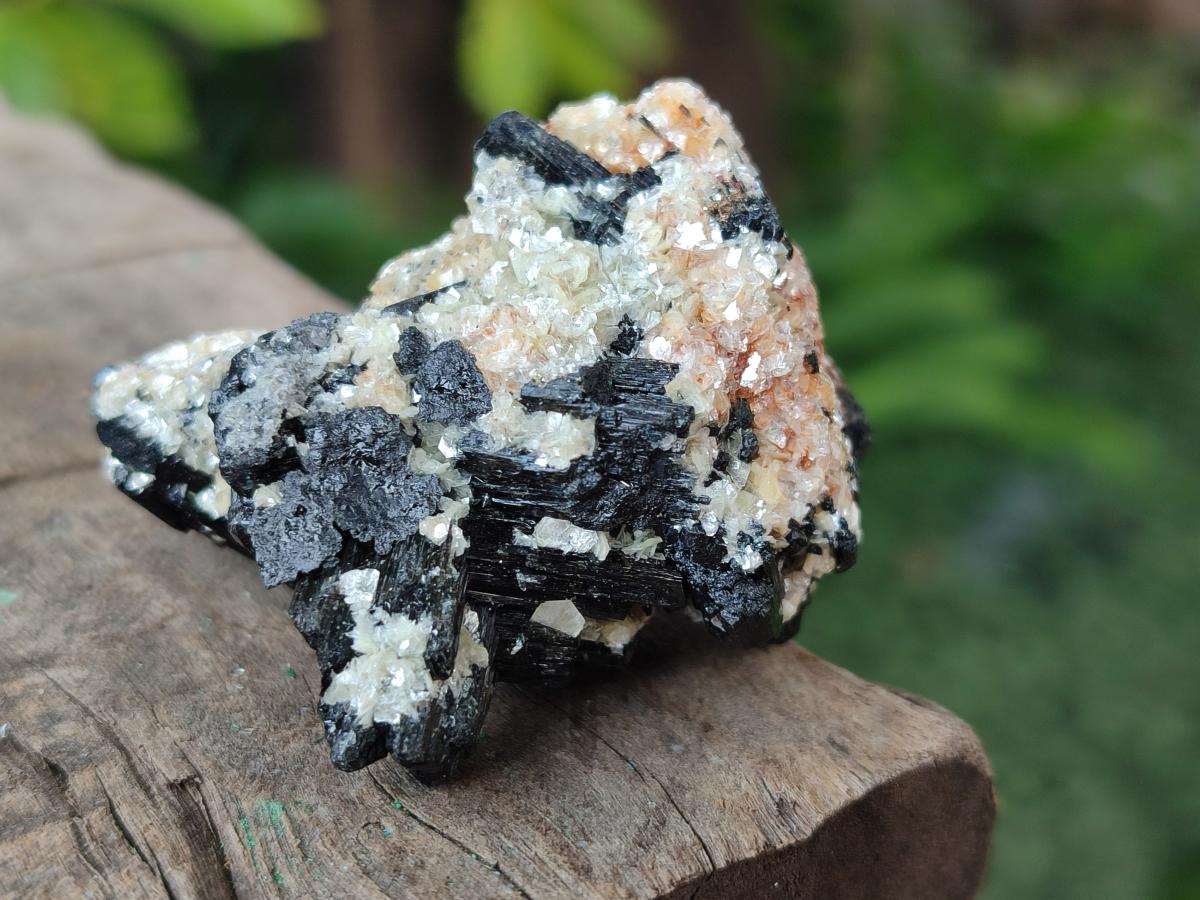 Natural Schorl Black Tourmaline with Associated Minerals x 12 From Erongo, Namibia - Toprock Gemstones and Minerals 