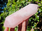 Polished Large Double Terminated Gemmy Rose Quartz Crystals x 2 From Madagascar - Toprock Gemstones and Minerals 
