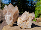 Natural Cascading White Phantom Smokey Luena Quartz Clusters x 6 From Luena, Congo - Toprock Gemstones and Minerals 
