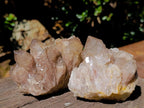 Natural Cascading White Phantom Smokey Luena Quartz Clusters x 6 From Luena, Congo - Toprock Gemstones and Minerals 