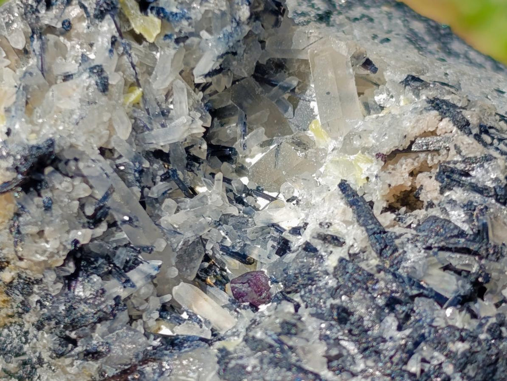 Natural Schorl Black Tourmaline with Muscovite Mica Specimens x 6 From Erongo, Namibia - Toprock Gemstones and Minerals 