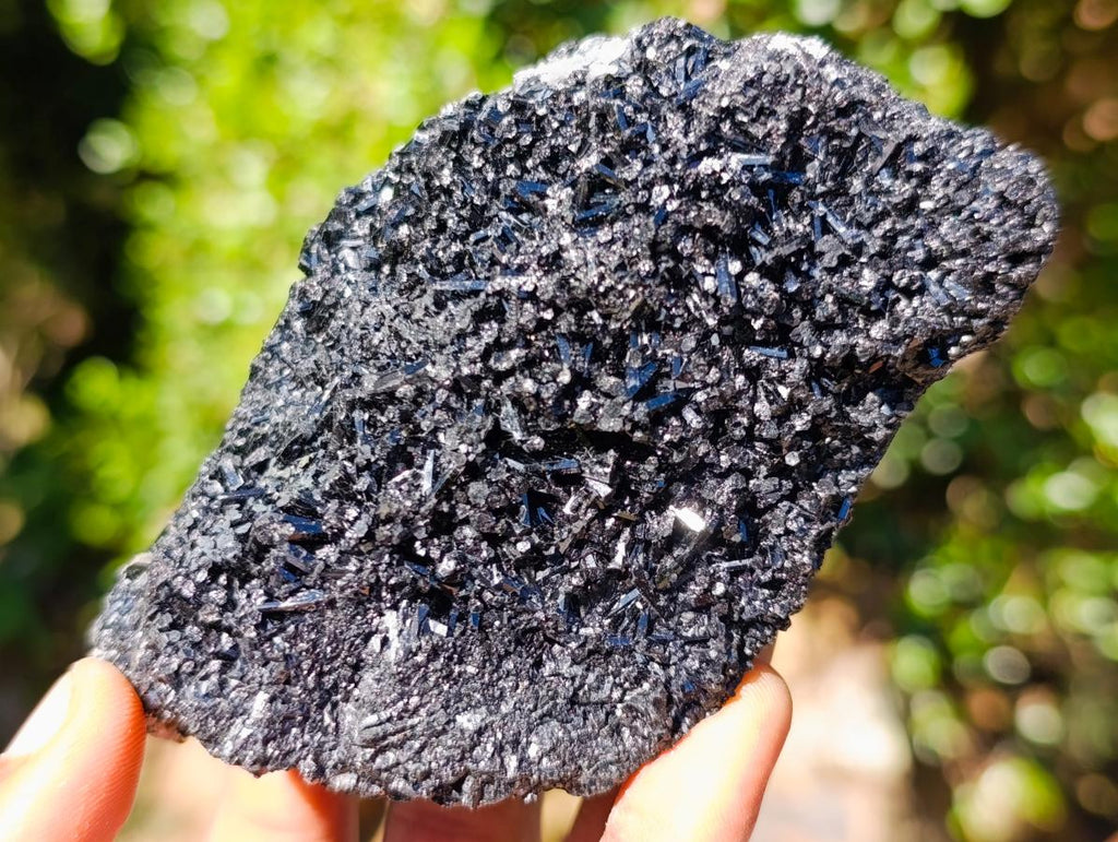 Natural Schorl Black Tourmaline with Muscovite Mica Specimens x 6 From Erongo, Namibia - Toprock Gemstones and Minerals 