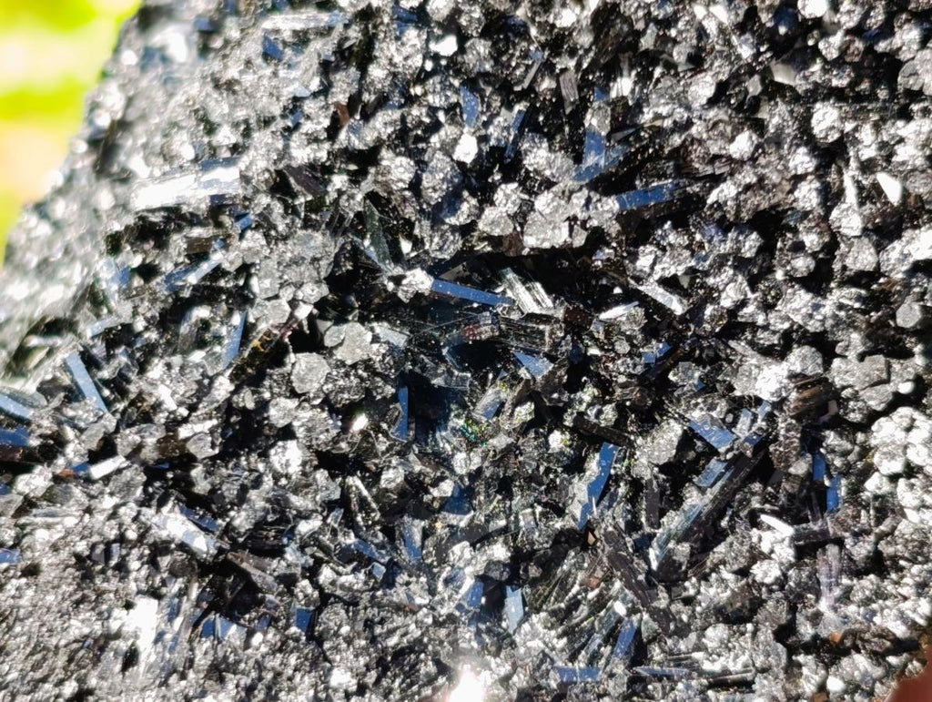 Natural Schorl Black Tourmaline with Muscovite Mica Specimens x 6 From Erongo, Namibia - Toprock Gemstones and Minerals 