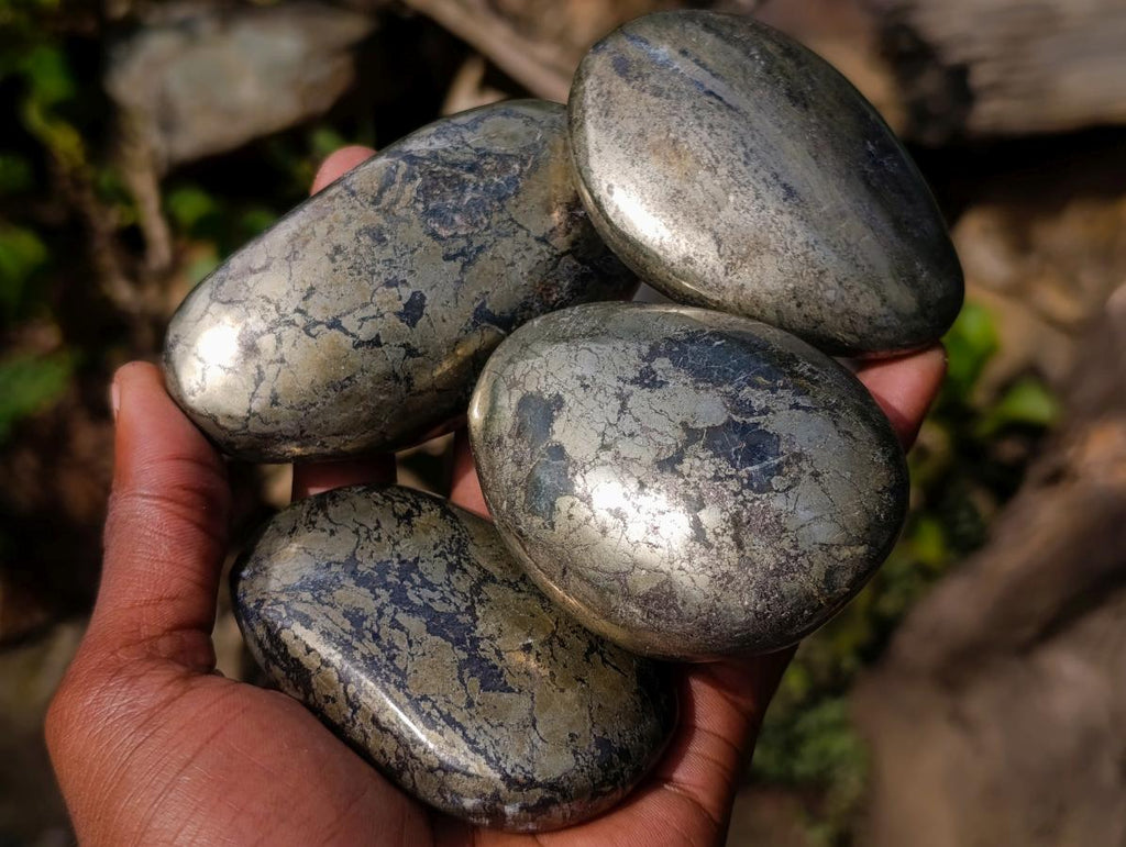 Polished Basalt Pharaoh Stone Free Forms x 12 From Iron Duke Mine, Zimbabwe - Toprock Gemstones and Minerals 