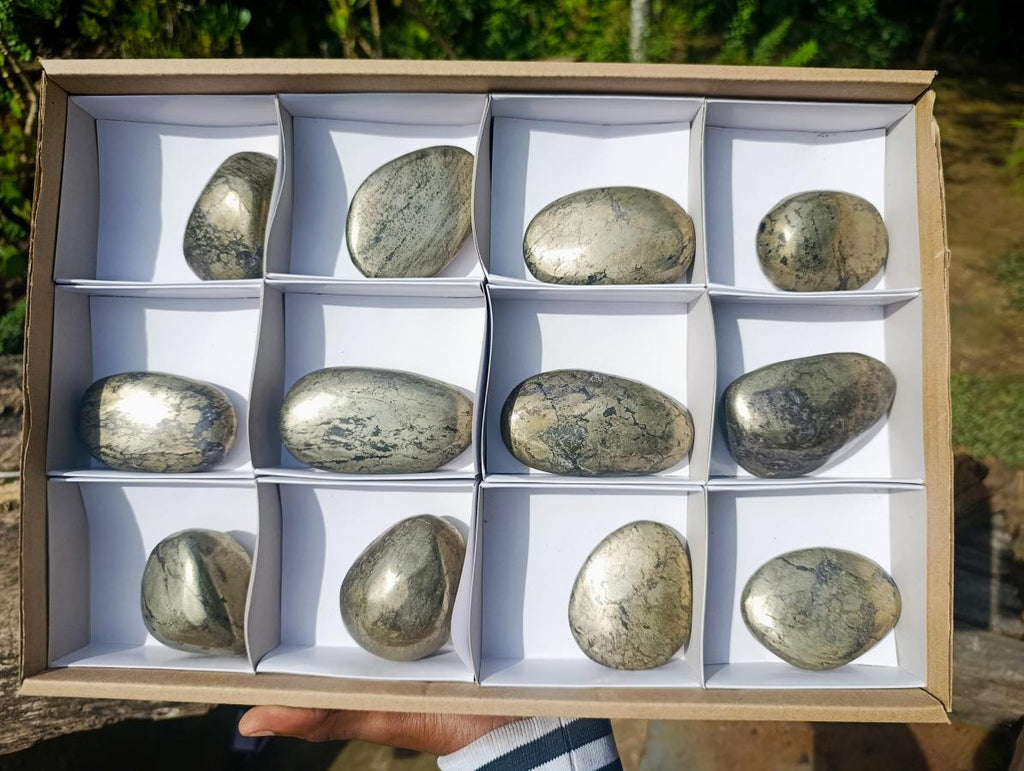 Polished Basalt Pharaoh Stone Free Forms x 12 From Iron Duke Mine, Zimbabwe - Toprock Gemstones and Minerals 