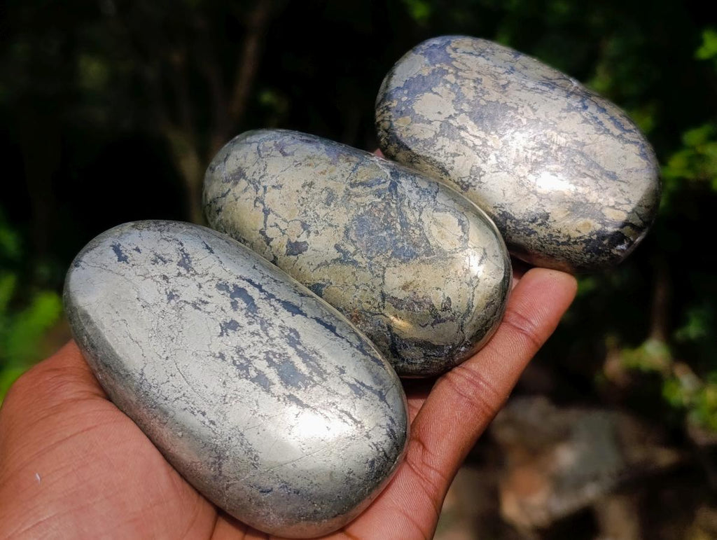 Polished Basalt Pharaoh Stone Free Forms x 12 From Iron Duke Mine, Zimbabwe - Toprock Gemstones and Minerals 
