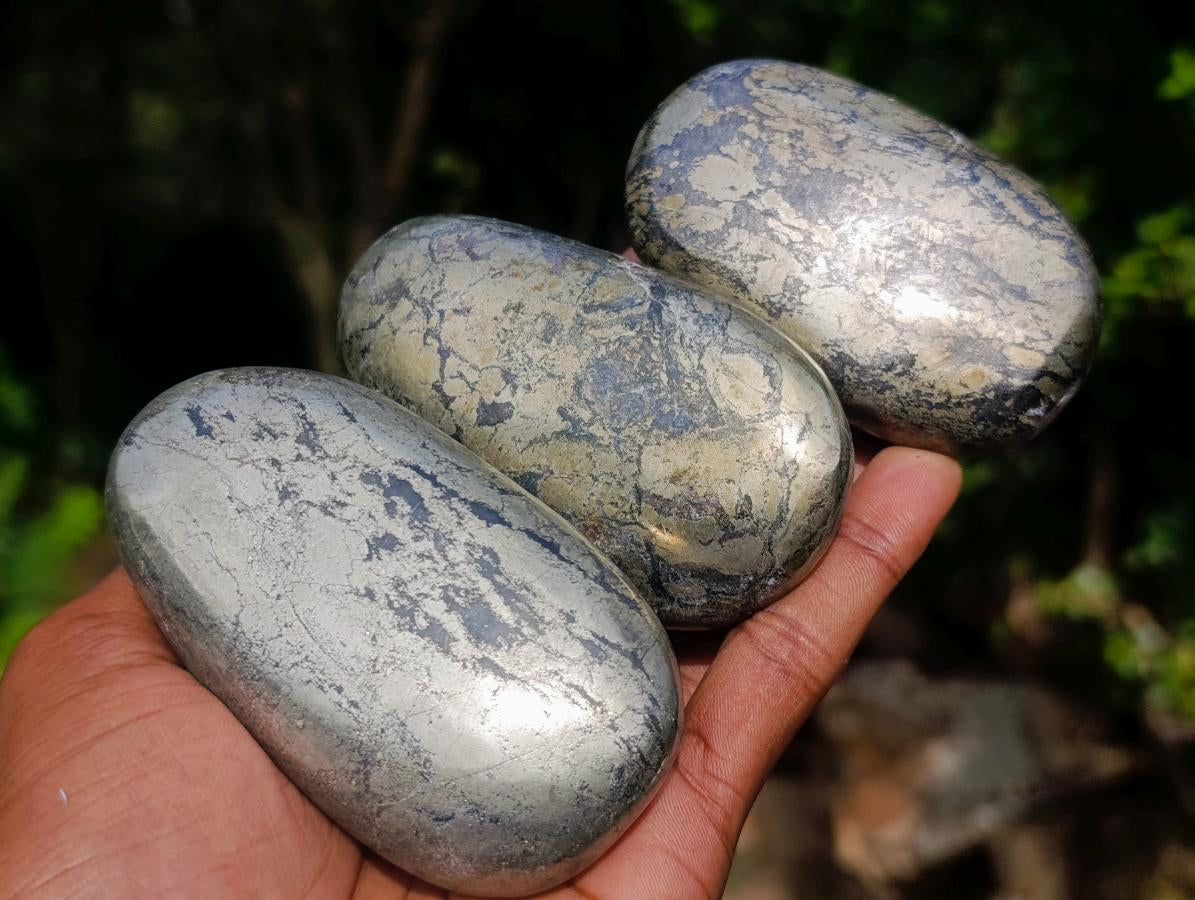 Polished Basalt Pharaoh Stone Free Forms x 12 From Iron Duke Mine, Zimbabwe - Toprock Gemstones and Minerals 