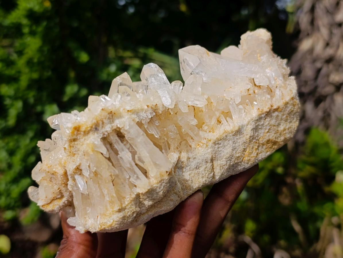 Natural Clear Malagasy Quartz Clusters x 2 From Madagascar - Toprock Gemstones and Minerals 