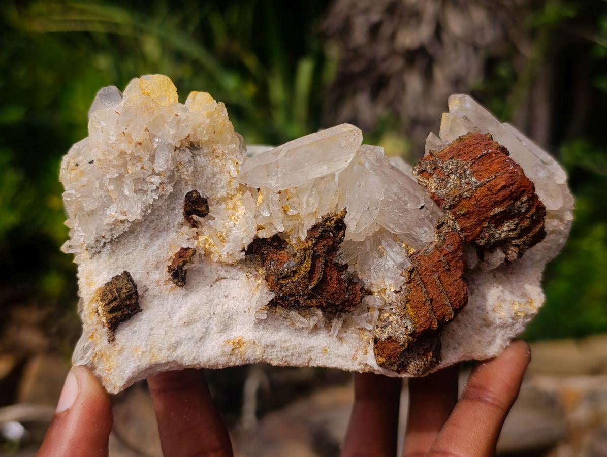 Natural Clear Malagasy Quartz Clusters x 2 From Madagascar - Toprock Gemstones and Minerals 