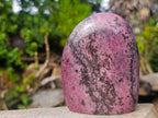 Polished Rhodonite Standing Display Pieces x 2 From Ambindavato, Madagascar - Toprock Gemstones and Minerals 