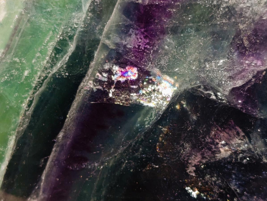 Polished One Side Watermelon Fluorite Pieces x 2 From Uis, Namibia - Toprock Gemstones and Minerals 