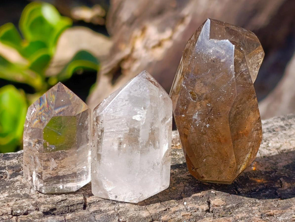 Polished Mixed Quartz Crystals x 12 From Madagascar - Toprock Gemstones and Minerals 