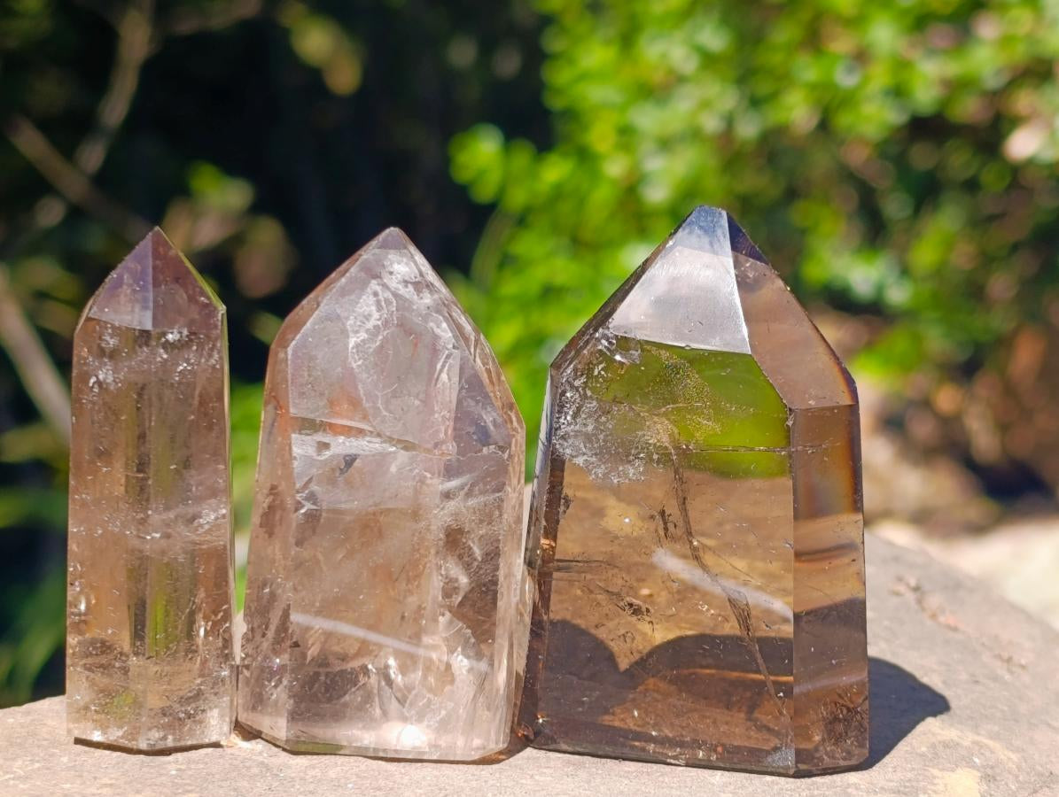 Polished Mixed Quartz Crystals x 12 From Madagascar - Toprock Gemstones and Minerals 