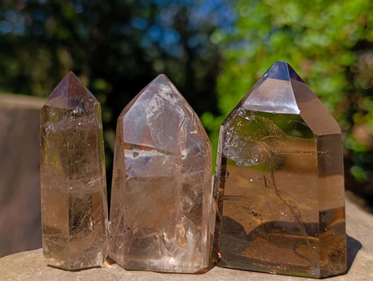 Polished Mixed Quartz Crystals x 12 From Madagascar - Toprock Gemstones and Minerals 