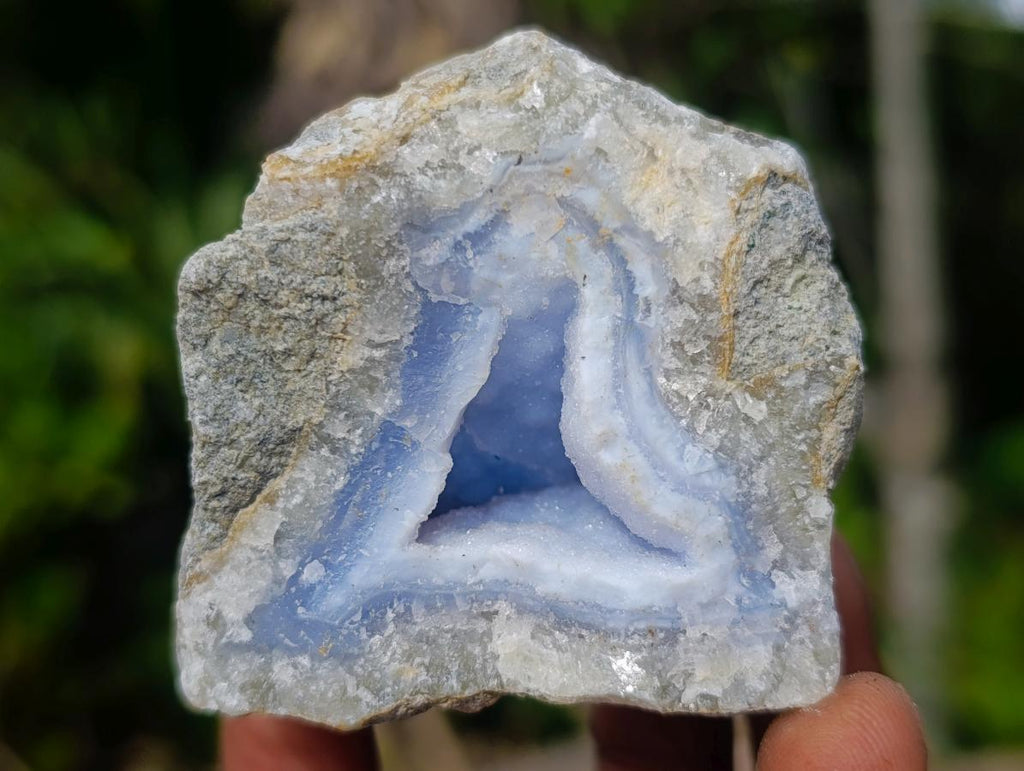 Natural Blue Lace Agate Geode Specimens x 24 From Nsanje, Malawi - Toprock Gemstones and Minerals 