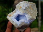 Natural Blue Lace Agate Geode Specimens x 24 From Nsanje, Malawi - Toprock Gemstones and Minerals 