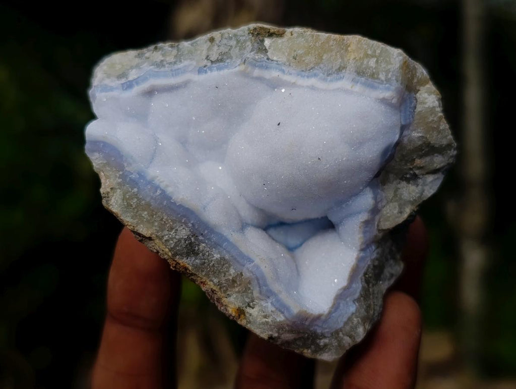 Natural Blue Lace Agate Geode Specimens x 24 From Nsanje, Malawi - Toprock Gemstones and Minerals 