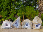 Natural Blue Lace Agate Geode Specimens x 24 From Nsanje, Malawi - Toprock Gemstones and Minerals 