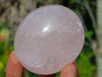Polished Gemmy Rose Quartz Palm Stones x 24 From Madagascar - Toprock Gemstones and Minerals 