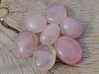 Polished Gemmy Rose Quartz Palm Stones x 24 From Madagascar - Toprock Gemstones and Minerals 