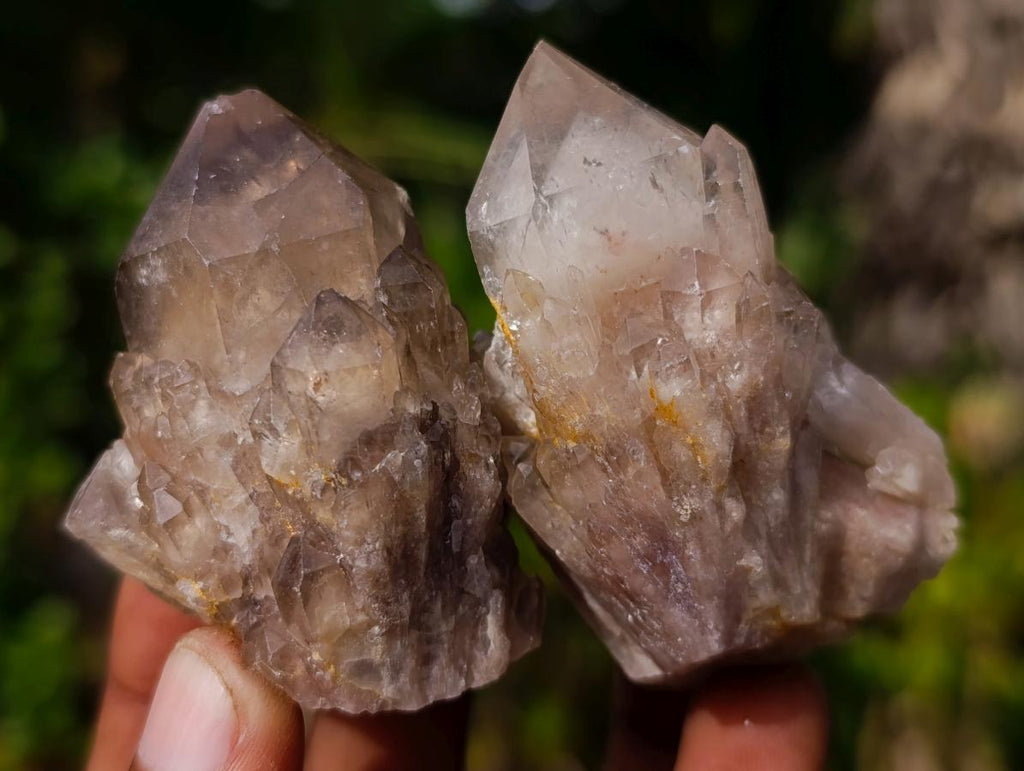 Natural Smokey Phantom Quartz Crystals x 35 From Luena, Congo - Toprock Gemstones and Minerals 