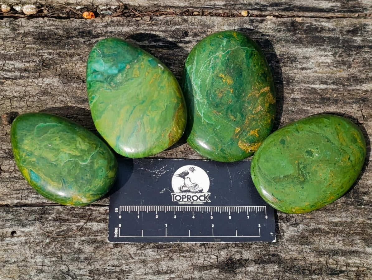 Polished Chrome Verdite Gemstone Free Forms x 24 From Zimbabwe - Toprock Gemstones and Minerals 