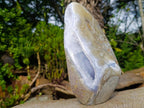 Polished XL Blue Lace Agate Standing Display Piece x 1 From Nsanje, Malawi - Toprock Gemstones and Minerals 