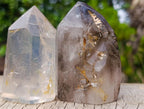 Polished Mixed Quartz Crystals with Enhydro x 6 From Madagascar - Toprock Gemstones and Minerals 