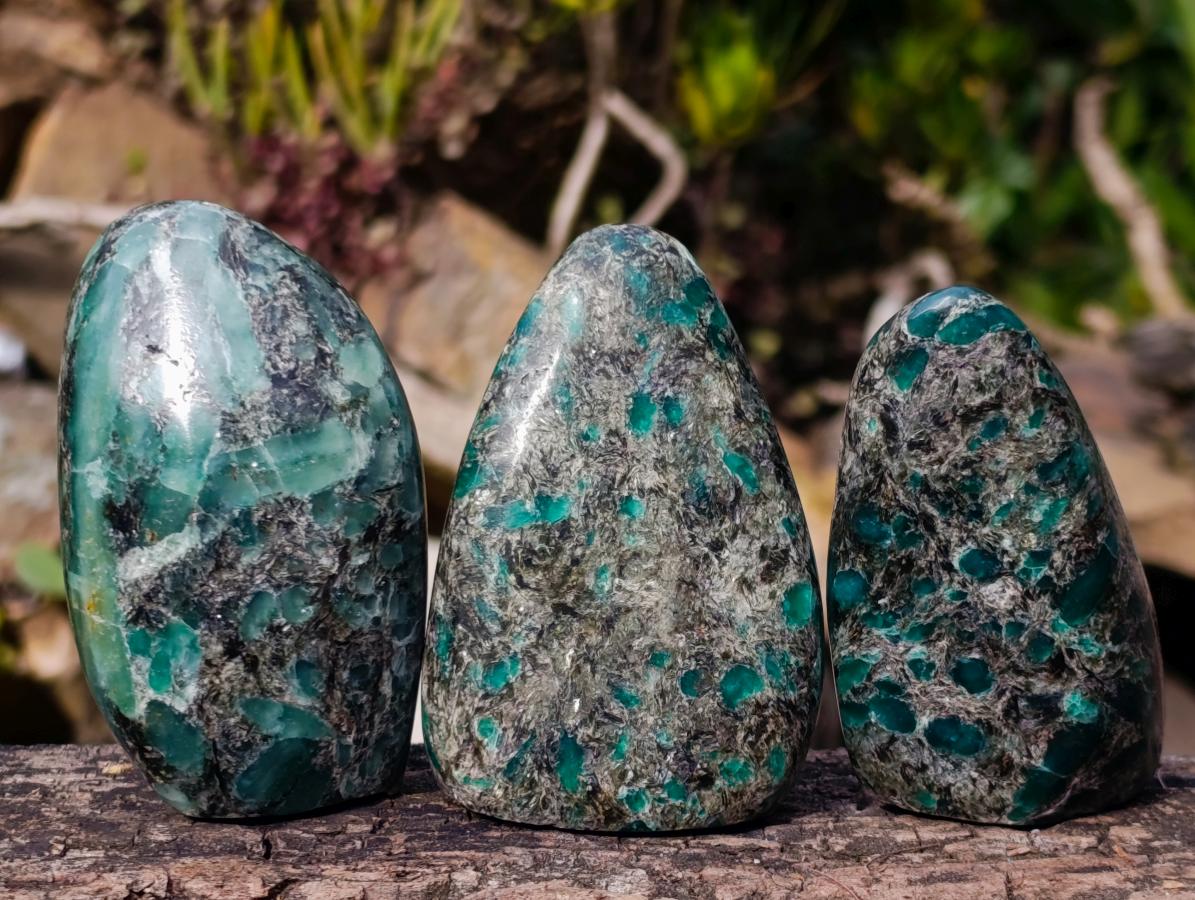 Polished Emerald Mica 'Mutokolite' Standing Display Pieces x 6 From Mutoko, Zimbabwe - Toprock Gemstones and Minerals 