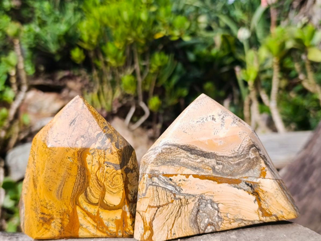 Polished Picture Stone Jasper Display Crystals x 3 From Ais-Ais, Namibia - Toprock Gemstones and Minerals 