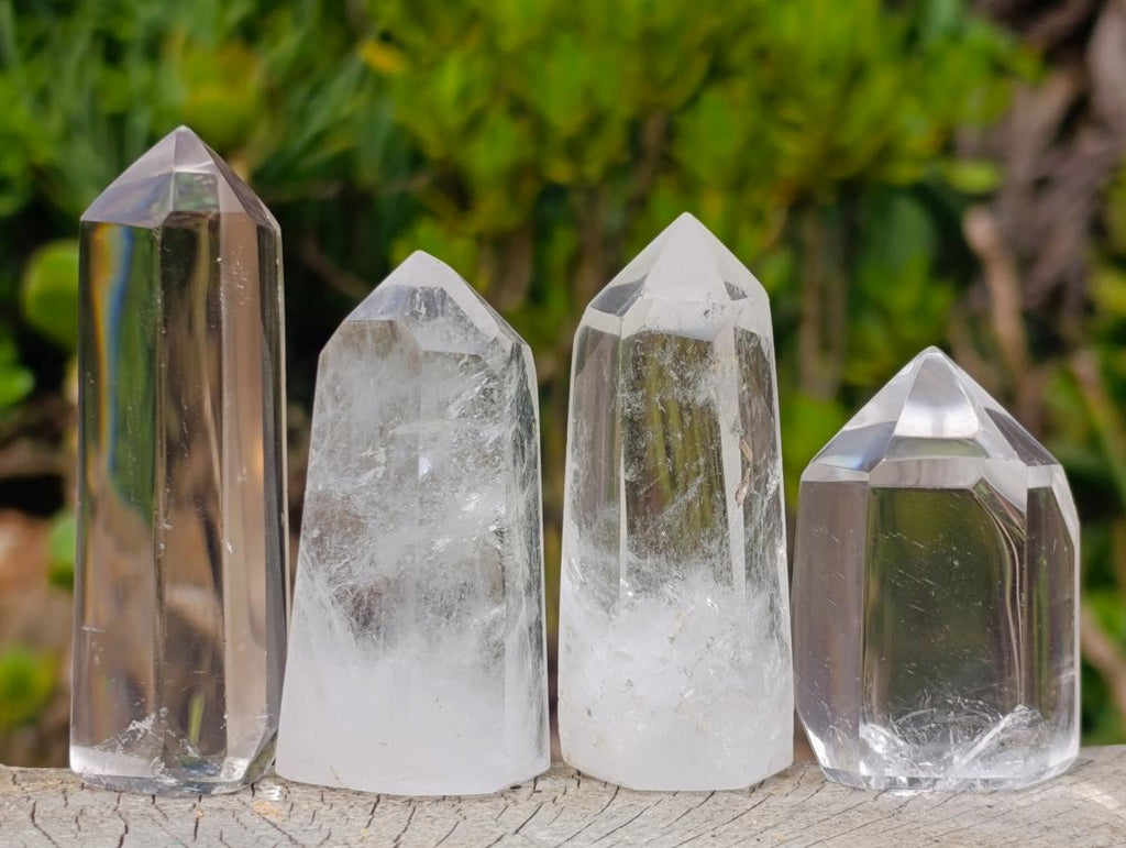 Polished Clear Quartz Display Crystals x 12 From Madagascar - Toprock Gemstones and Minerals 