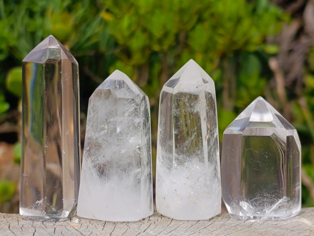 Polished Clear Quartz Display Crystals x 12 From Madagascar - Toprock Gemstones and Minerals 