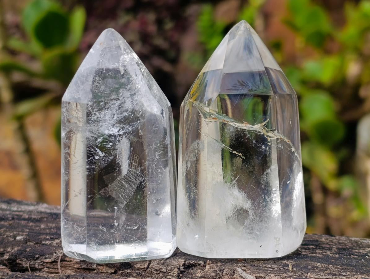 Polished Clear Quartz Display Crystals x 12 From Madagascar - Toprock Gemstones and Minerals 